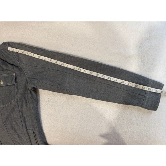 All Saints Spitalfields Co Vintage Mens Chambray Quilted light Shirt Jacket Sz-M - Picture 10 of 11